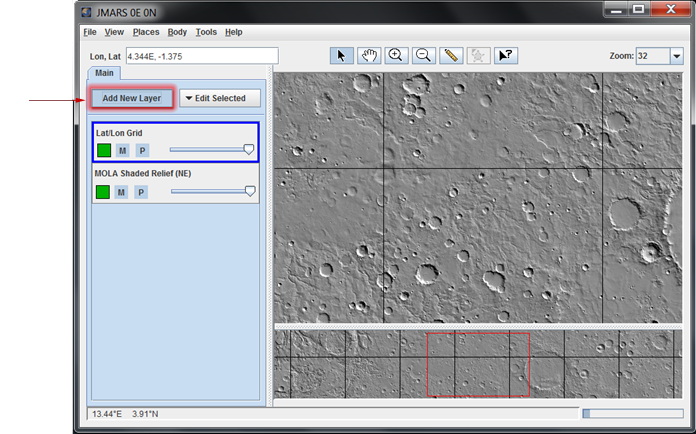 High Resolution Imaging Science Experiment (HiRISE) Stamp Layer